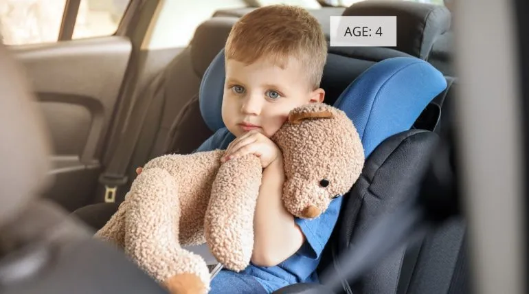 Child occupant protection in cars using age estimation