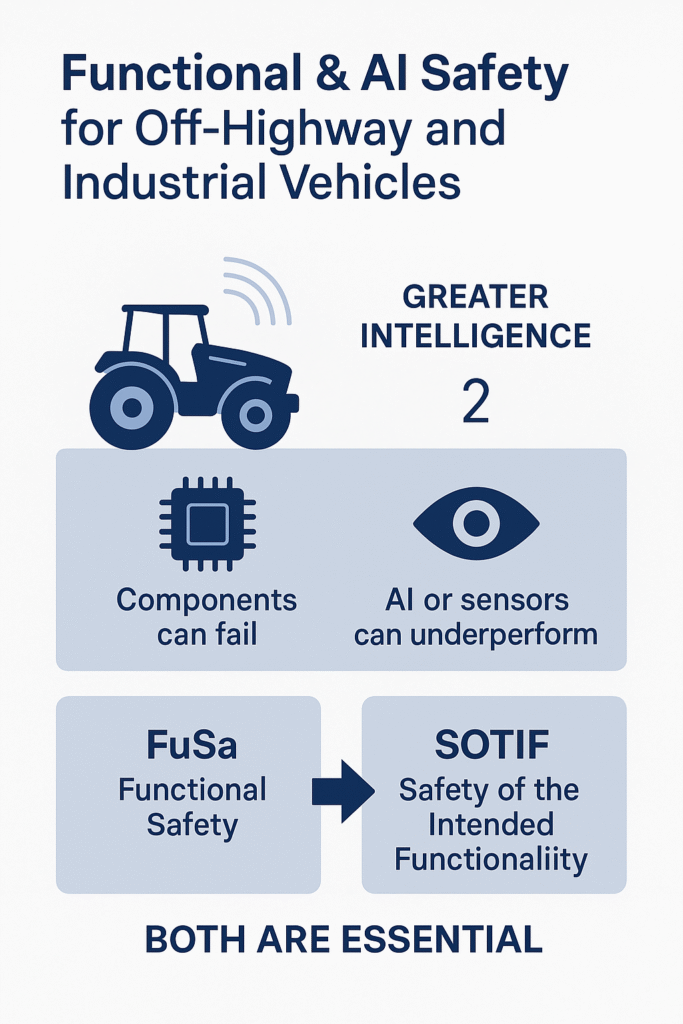 FuSa ensures systems don’t break unsafely. SOTIF ensures they don’t behave unsafely. Both are essential.