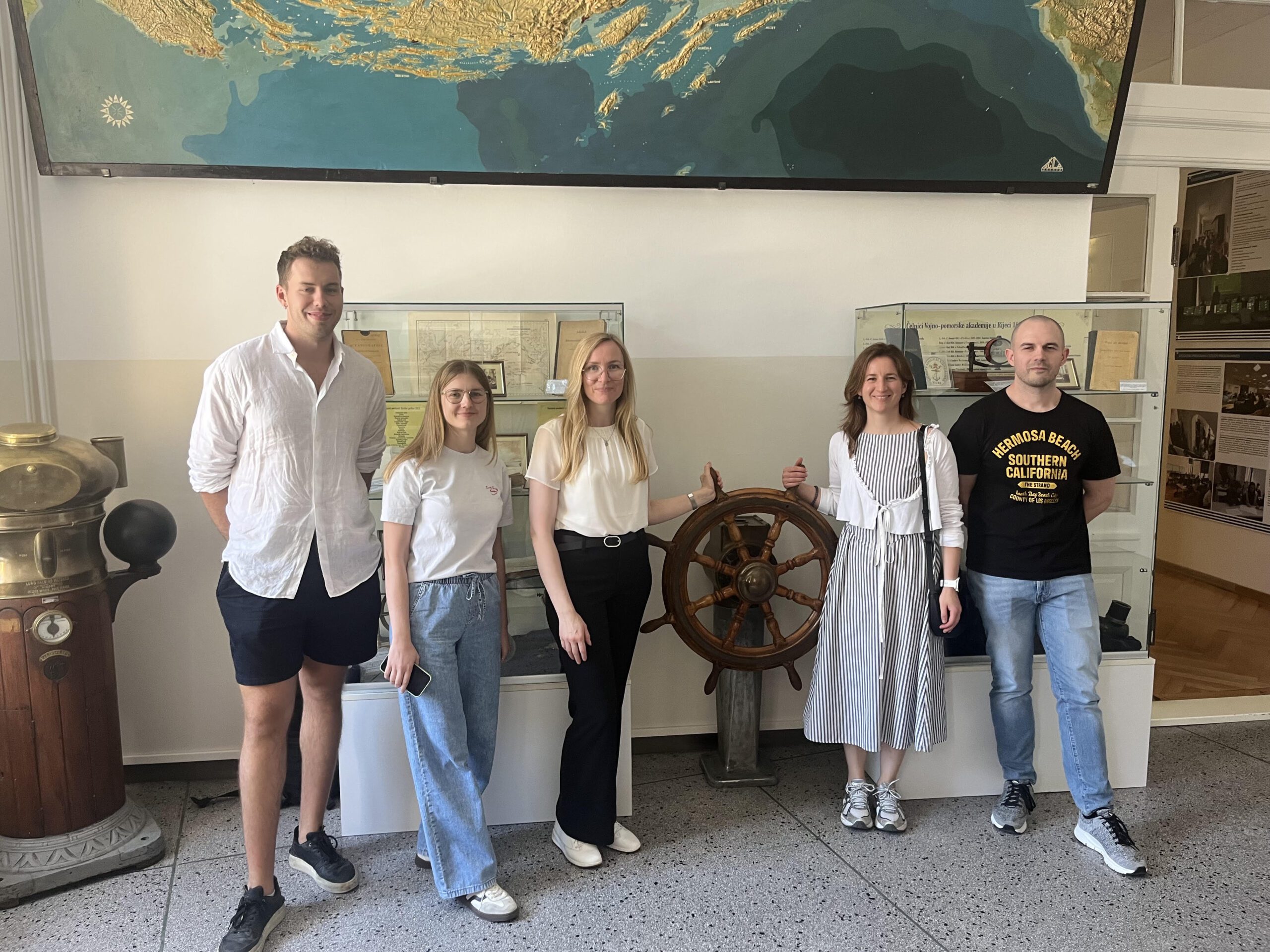 Project team members during a visit to the Faculty of Maritime Studies in Rijeka